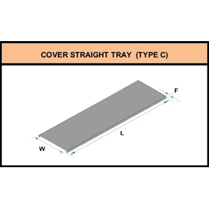 Cover Kabel Tray Type C Straight Tray Wide 100mm