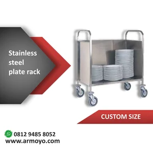 Rak piring stainless model bertingkat hemat ruang  Rak Dapur