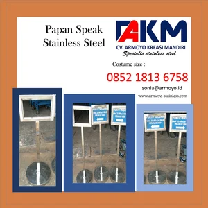 papan speak stainless steel informasi Papan Nama