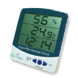 Higrometer Thermohygrometer Clock Blue Gizmo
