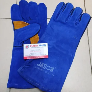 Sarung Tangan Las Jason Biru 14inch 384002