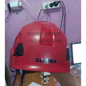 Helm Panjat Climbing Climbx warna merah 