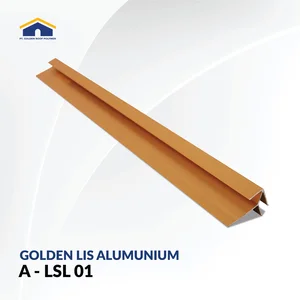 Golden Lis Alumunium A-LSL 03  Lis Siku Luar Lis Partisi PVC Lis Wallboard Lis Alumunium
