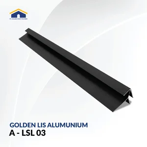 Golden Lis Alumunium A-LSL 03  Lis Siku Luar Lis Partisi PVC Lis Wallboard Lis Alumunium