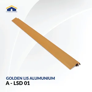 Golden Lis Alumunium A-LSD 01 – Lis Siku Dalam untuk Sambungan Sudut Partisi PVC atau Wallboard PVC yang Rapi & Kokoh