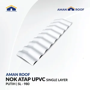 Nok Atap UPVC Aman Roof Single Layer – Sudut 30° Nok SL 980
