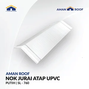 Nok Atap UPVC Aman Roof Single Layer – Sudut 30° Nok SL 760 Jurai
