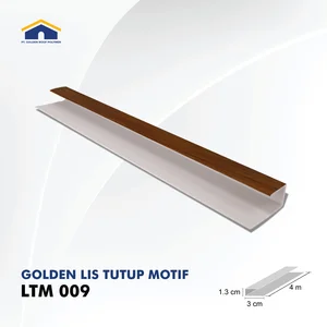 Lis Plafon PVC Golden Lis Tutup Seri LTM 009