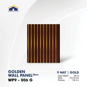 Panel Dinding Golden Wallpanel 30 cm 9 Nat Sekat Ganda WP9 006 G