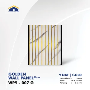 Panel Dinding Golden Wallpanel 30 cm 9 Nat Sekat Ganda WP9 007 G