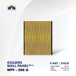Panel Dinding Golden Wallpanel 30 cm 9 Nat Sekat Ganda WP9 008 G