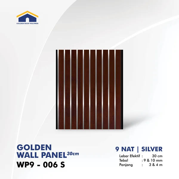 Panel Dinding Golden Wallpanel 30 cm 9 Nat Sekat Ganda WP9 006 S