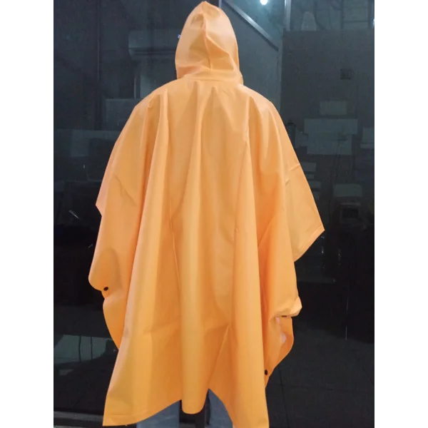 Jas Hujan / mantel cheetah model ponco warna kuning