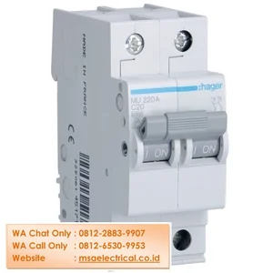 MCB Hager 2P 6kA C-20A 2M