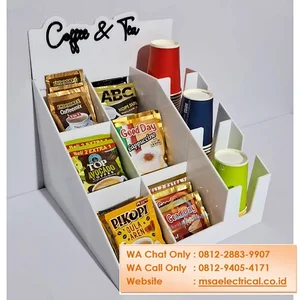Impraboard PP Board Display Custom Kopi Sachet dan Cup Kopi