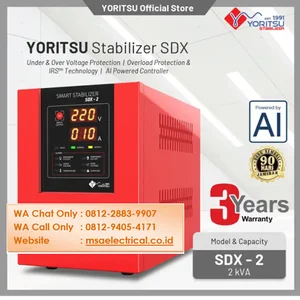 Stabilizer Listrik 2 kVA Yoritsu Smart Digital SDX Single Phase