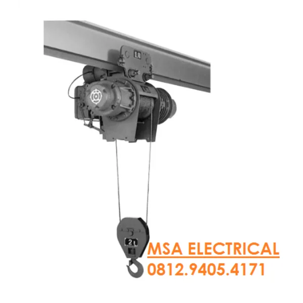 Hitachi V series hoist with motorized trolley 10 tons