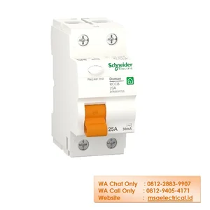RCCB / Residual Current Circuit Breaker Schneider 2P 25A DOMR01225