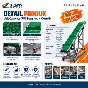 Conveyor Belt / UNIT CONVEYOR (PVC ROUGHTOP dan CLEATED)