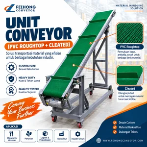 Conveyor Belt / UNIT CONVEYOR (PVC ROUGHTOP dan CLEATED)