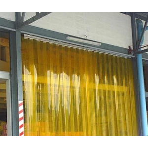tirai plastik curtain warna kuning 