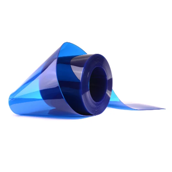 Tirai PVC Clear Blue tebal 2mm x lebar 20 cm x p.50m
