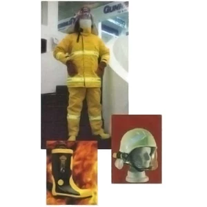 Baju Pemadam Kebakaran Fire Suit Helmet And Boot (Nomex Fire Suit)