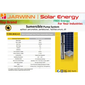 Pompa Submersible Solar Panel Yc500-36/42-4.0