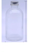 250ml round boston glass bottle with alu lid