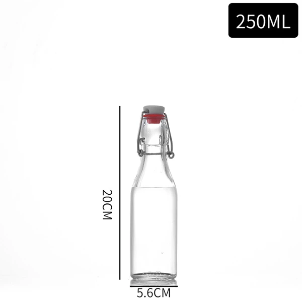 250ml flexible top round glass bottle
