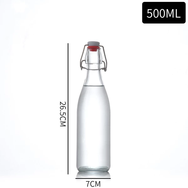 500ml flexible top round glass bottle