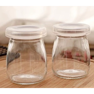 150ml Pudding Glass Bottle with plastic lid