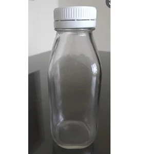 500ml square glass bottle with lid