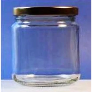 430 ml Round Glass Jar wit metal Lid P028