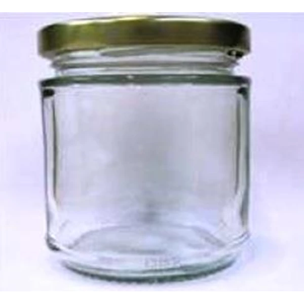 Toples 100 ml Round Glass Jar with metal lid P016