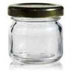 Toples 40 ml Round Glass Jar with metal lid P027 1