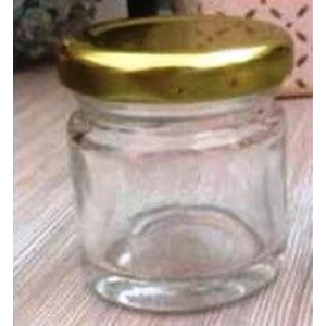 Toples 30 ml Round Glass Jar with metal lid P013