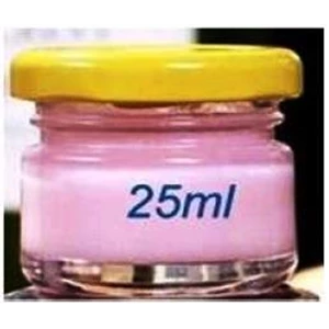 Toples 25 ml Round Glass Jar with metal lid P024