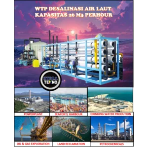 Mesin Desalinasi Air Laut 26 Ton Perjam