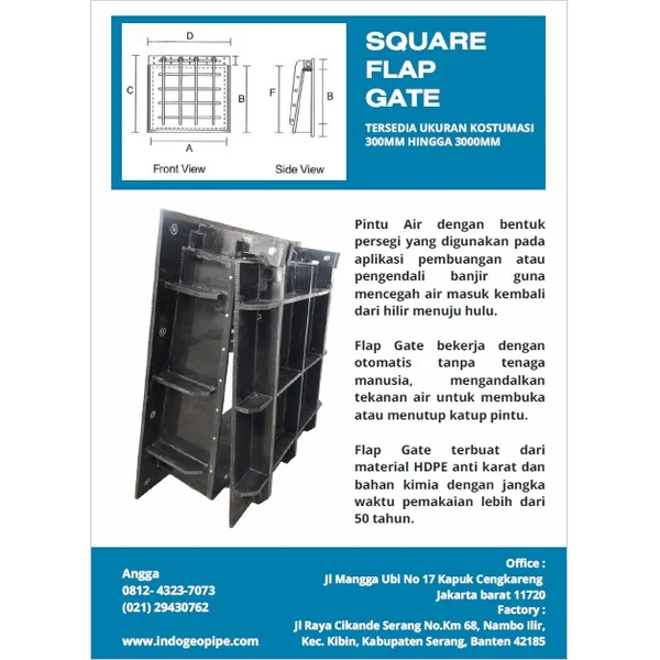 Flap Gate Kotak Pintu Air