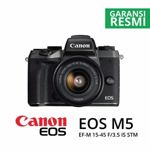 Kamera Digital Mirrorless Canon Eos M5 Kit Ef-M15-45Mm F/3.5-6.3 Is Stm Black