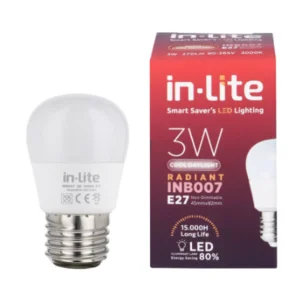 Bohlam Led In-Lite INB007-3CW Putih