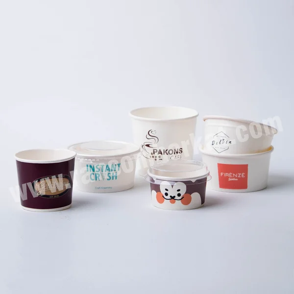 Mangkok Kertas Makan Putih Polos / Paper Bowl
