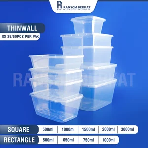 Kemasan Thinwall Kotak / Persegi Panjang (Thinwall Food Container)