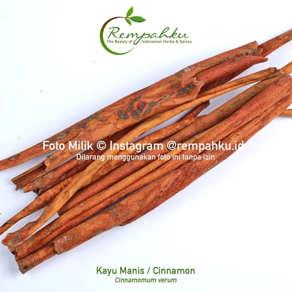 Rempahku - Batang Kayu Manis Besar 1 Kg 40-50Cm Cinnamon Roll Ceylon Keningar