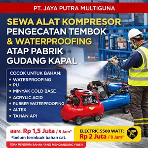 Sewa Alat Kompresor Pengecatan Tembok & Waterproofing Atap - Air Compressor Dryer System 
