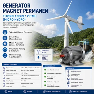 Turbin Angin / Generator Magnet Permanen Wind Turbine / Permanent Magnet Generator (PM Generator) Power System Wind Hybrid Power System