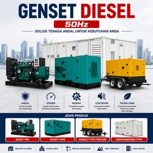 Genset Diesel 50Hz Diesel Generator Set untuk Industri & Backup Power Diesel Electricity Generator Turbin Generator