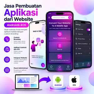 Jasa Pembuatan Aplikasi Android iOS dari Website Custom Branding Website to Mobile App