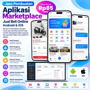 Jasa Pembuatan Aplikasi Marketplace Jual Beli Android iOS Website Multi Vendor